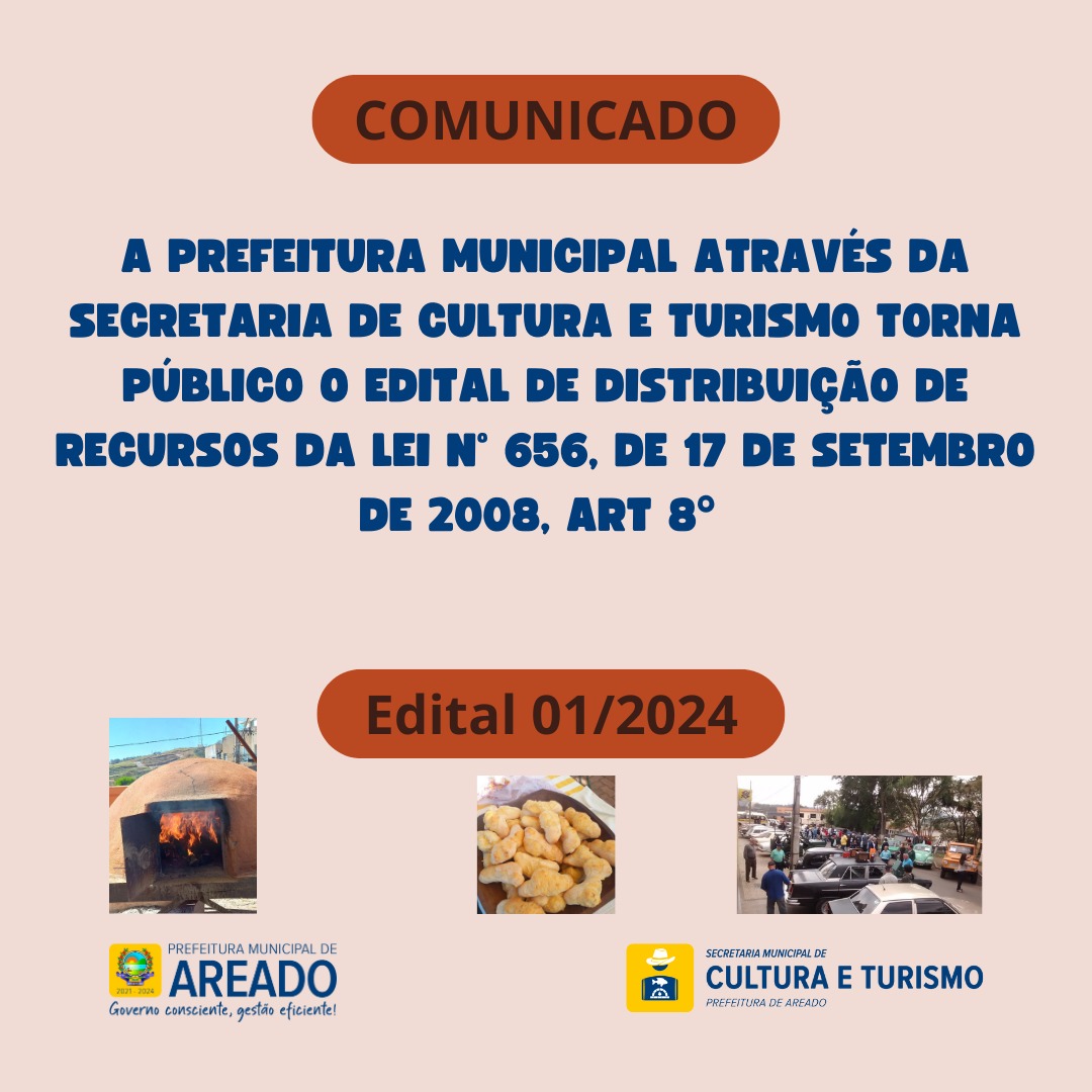 Chamamento Público Nº 001/2024 da Secretaria Municipal de Cultura e Turismo